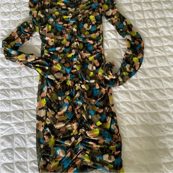 Ted Baker Tina mesh printed ruched mini dress - Picture 8 of 15